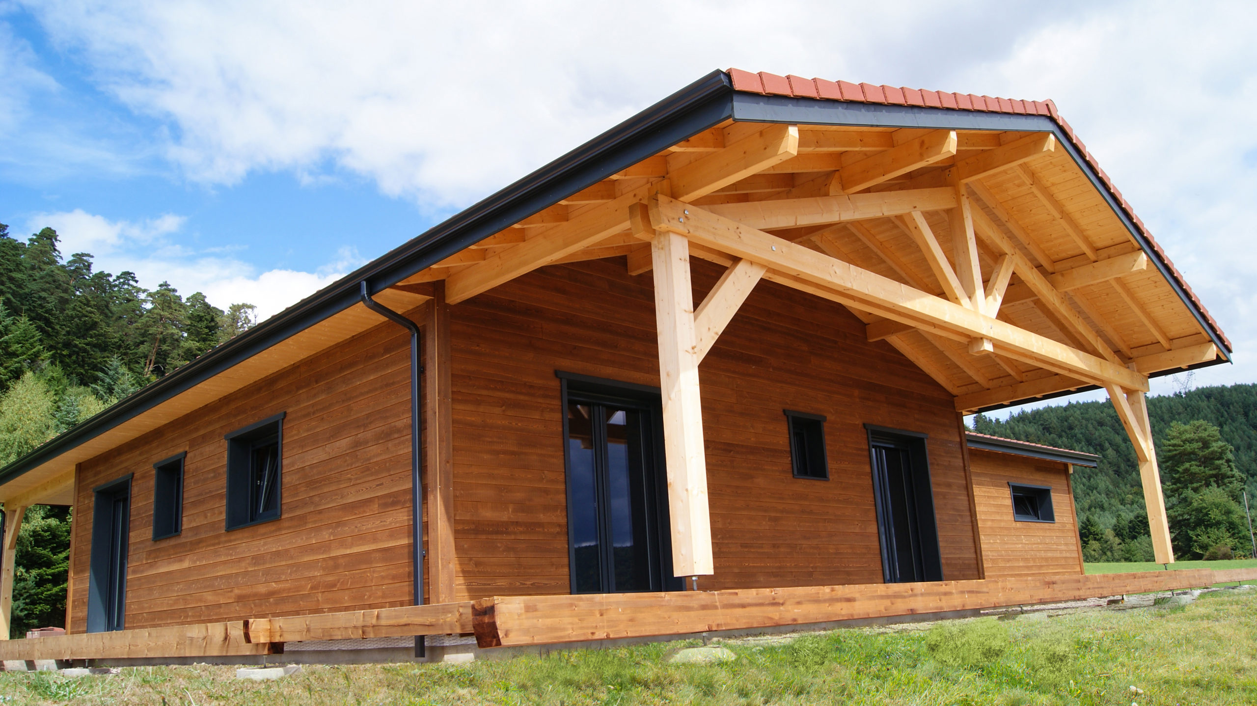 Maisons et chalets bois GICO Constructions Vosges - Gamme contemporaine un niveau