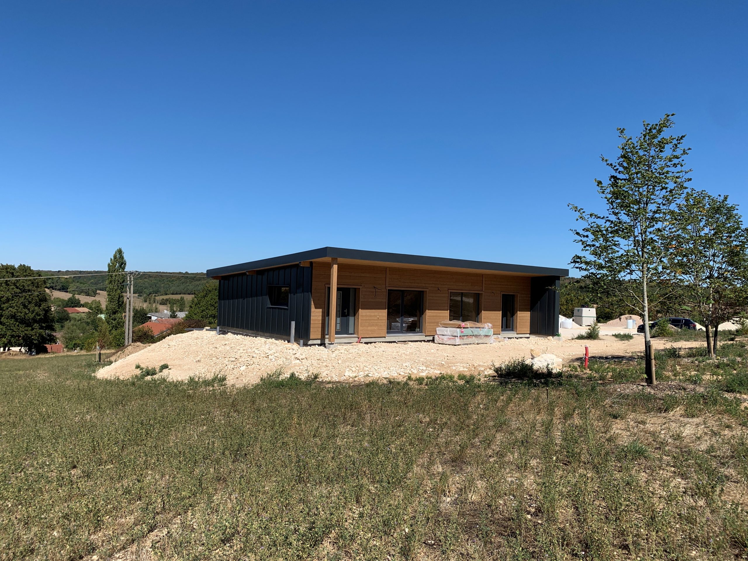 Maisons et chalets bois GICO Constructions Vosges - Maison osstaure bois maison passive toit plat