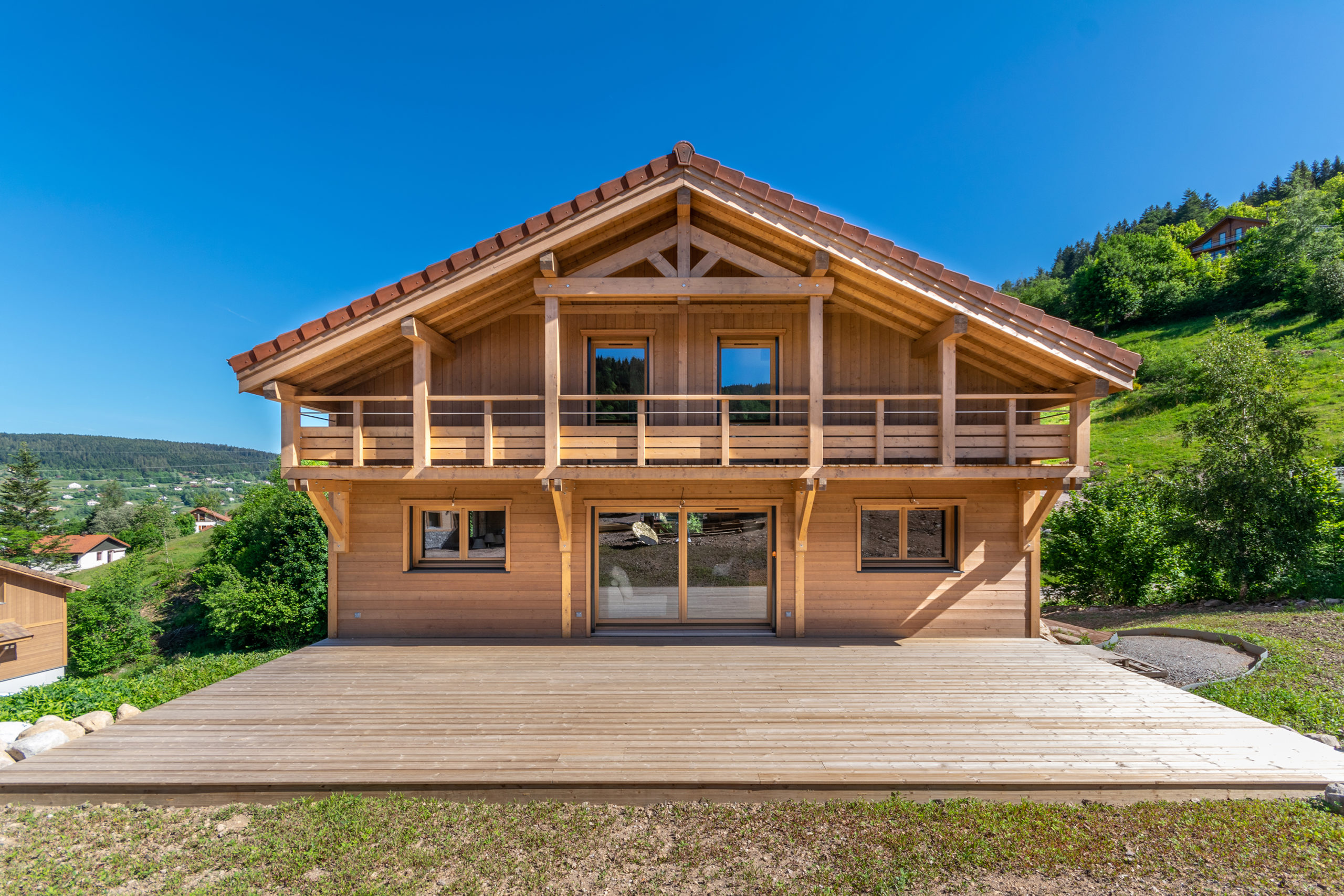 Maisons et chalets bois GICO Constructions Vosges - Maison osstaure bois poteaux poutres2