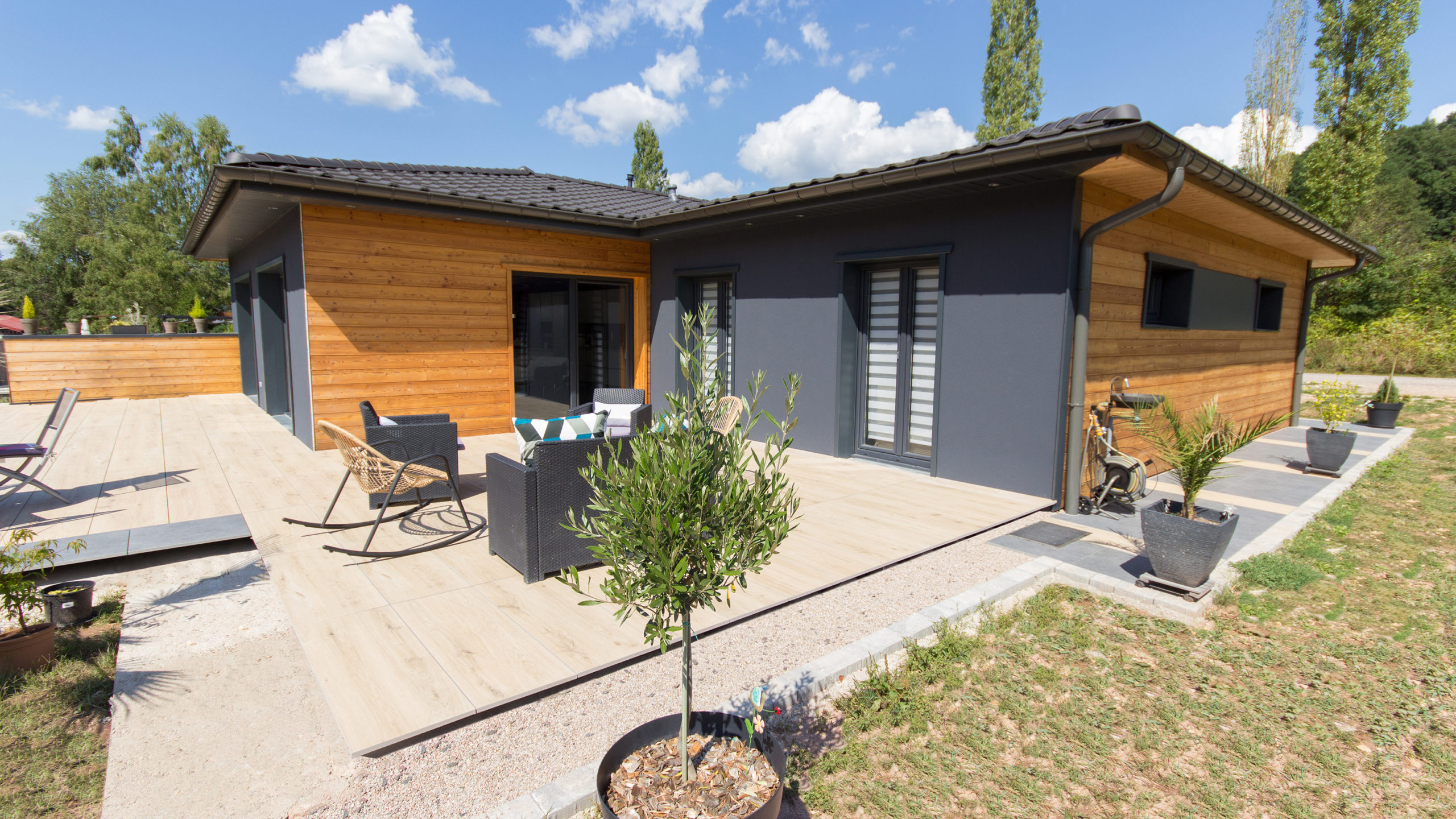 Maisons et chalets bois GICO Constructions Vosges - Ossature bois maison un niveau2