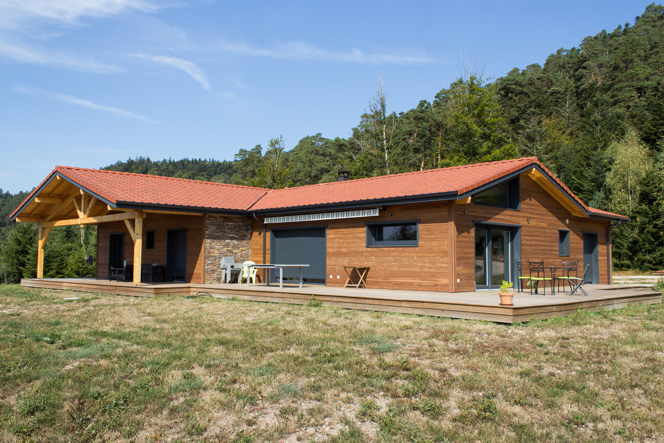 Maisons et chalets bois GICO Constructions Vosges - Ossature bois un niveau2