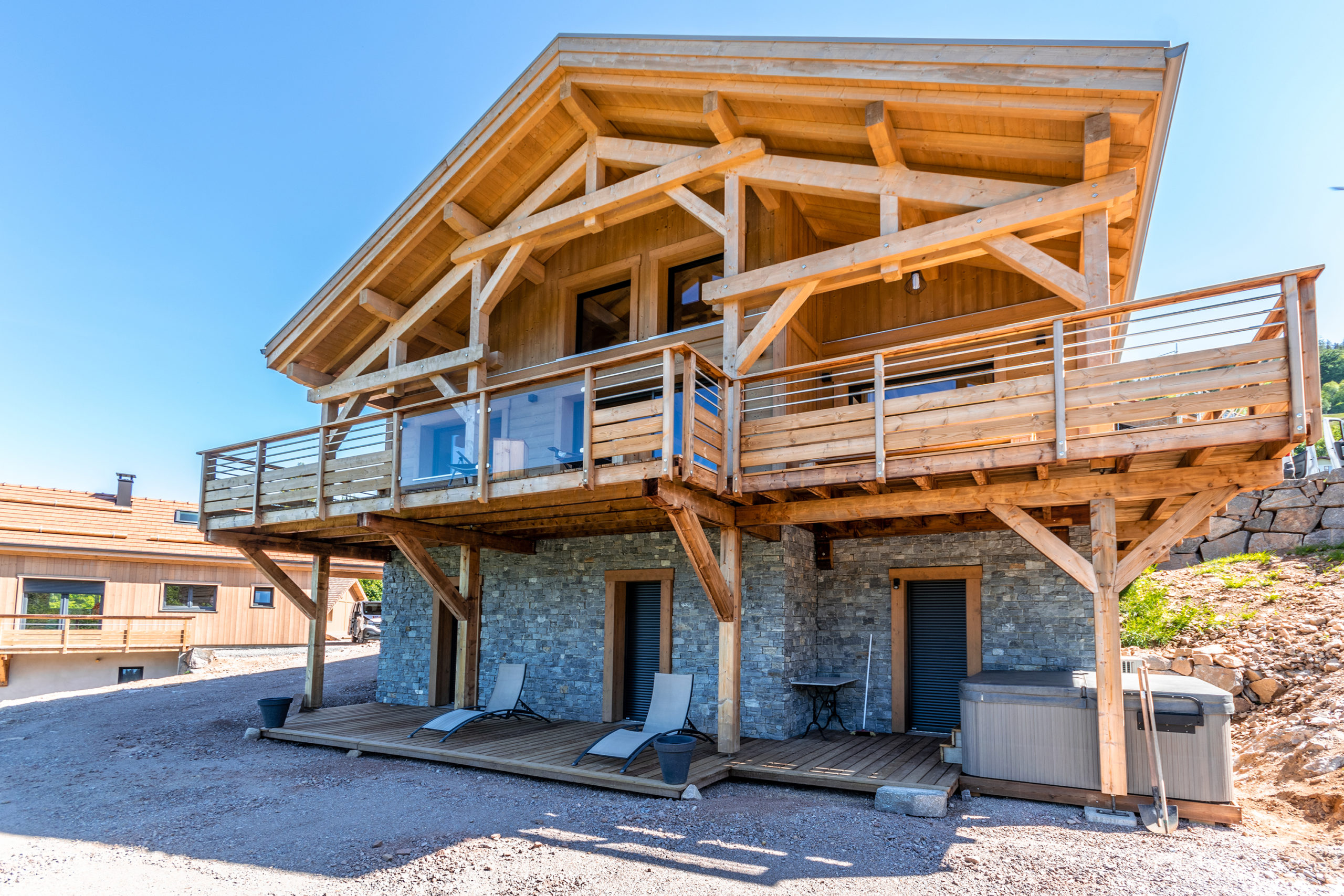 Maisons et chalets bois GICO Constructions Vosges - Ton pierre bois2